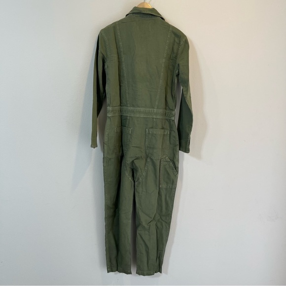 Free People x Sandrine Rose Denim Jumpsuit Army Green Size XS/S - Picture 6 of 10